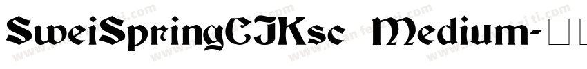 SweiSpringCJKsc Medium字体转换
